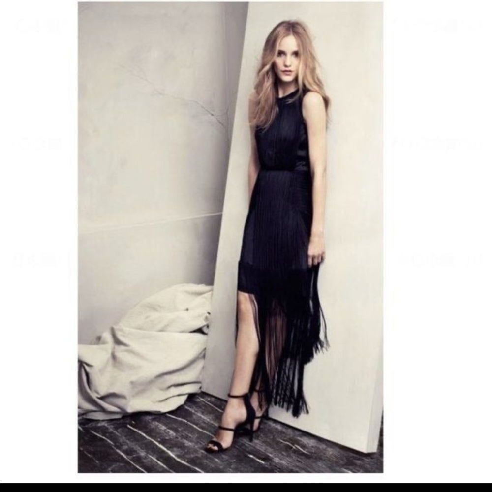 Elegant Black Fringe Dress H&M Conscious 
collection